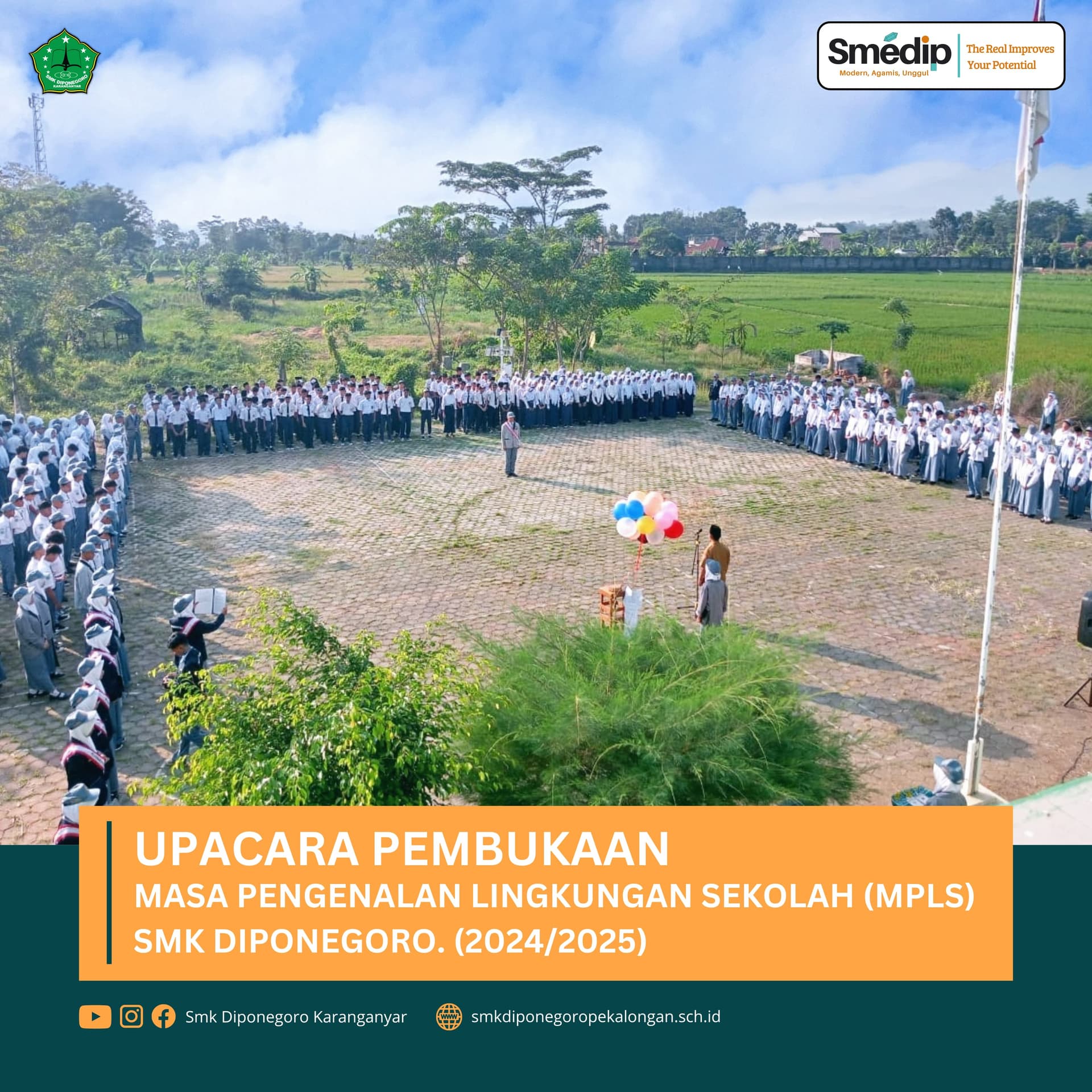 Upacara Pembukaan MPLS SMK Diponegoro Tahun Ajaran 2024/2025