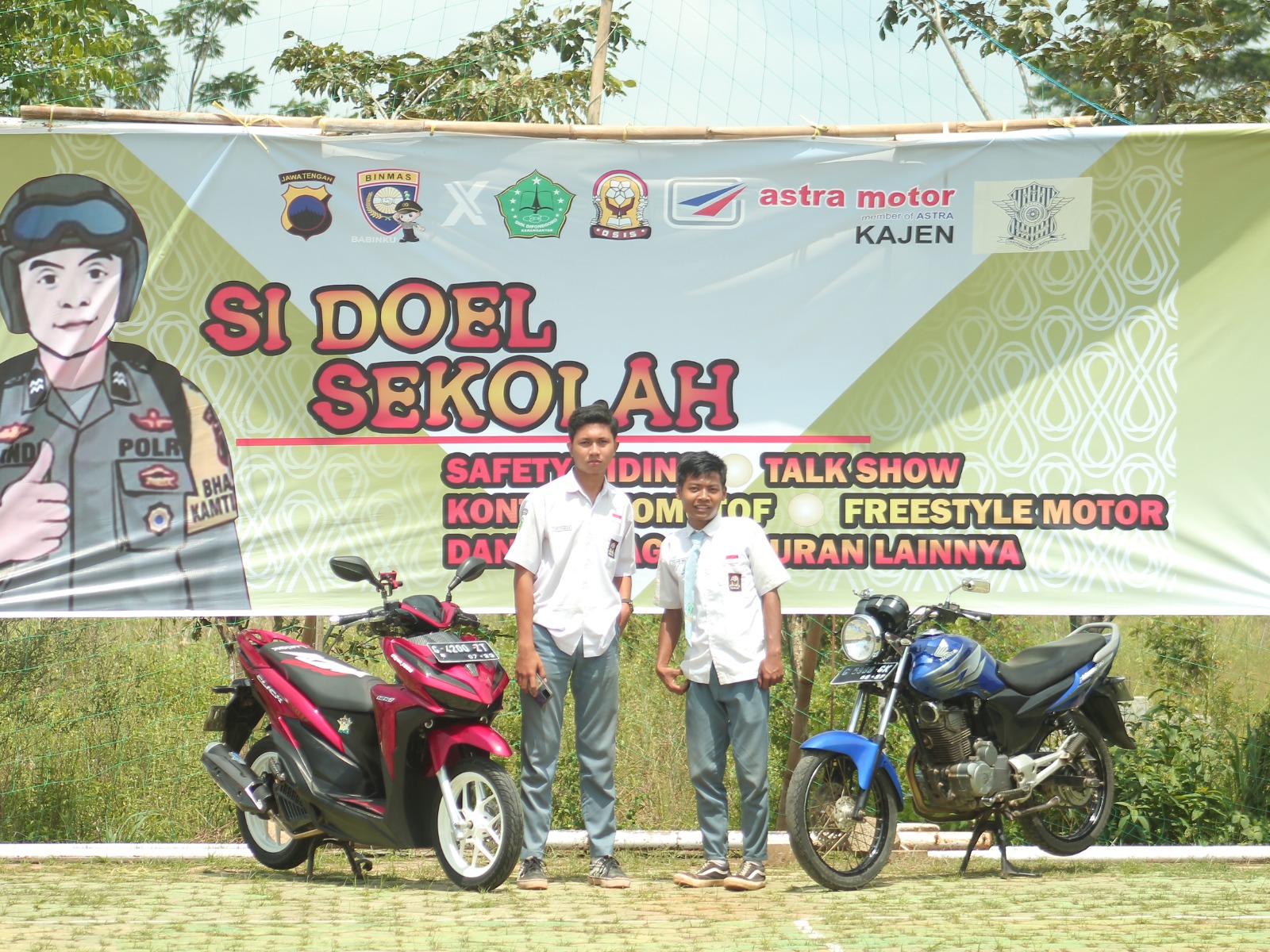 "Si DOEL Sekolah" kontes menarik tentang keselamatan bersepeda motor, Modifikasi Motor, Talk Show di SMK Diponegoro Karanganyar