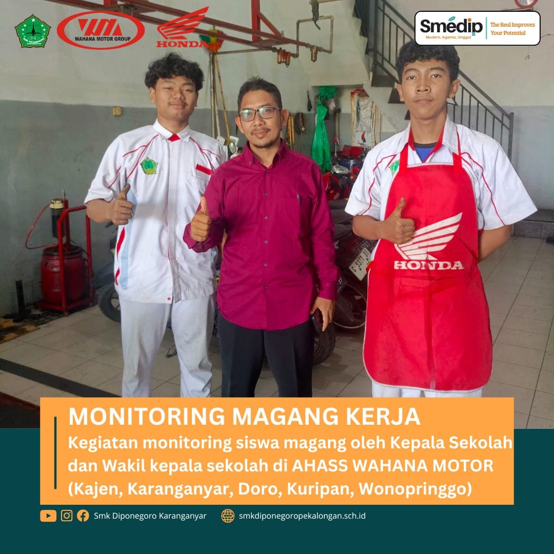 Monitoring Magang Kerja di AHASS Wahana Motor